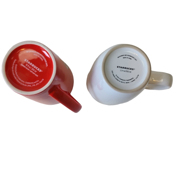 Starbucks 12 ounce mugs coffee cups set of 2 - Picture 5 of 6